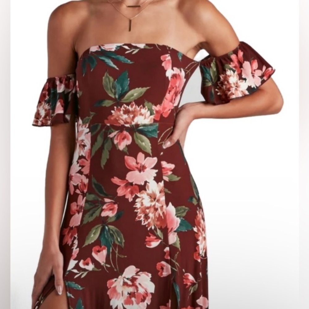 Windsor Red and Pink Ruffled Flutter Sleeve Sundress